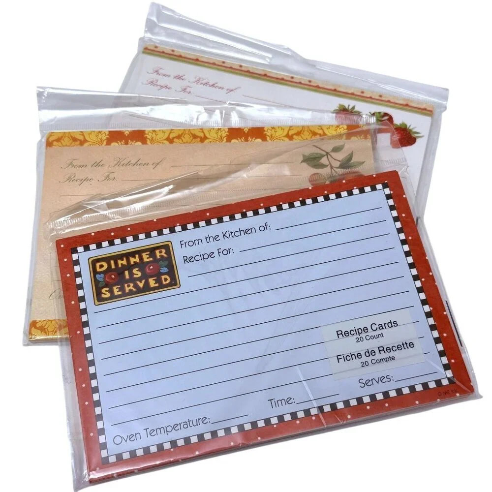 3 Packs of 20 Recipe Cards by Studio 18 From the Kitchen Of Series 4x6